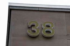 a very large "38" on the side of the NLM building